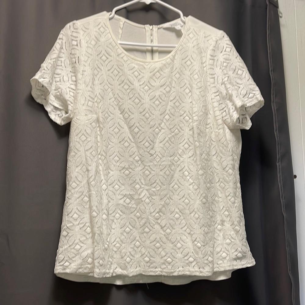 Lace front tee